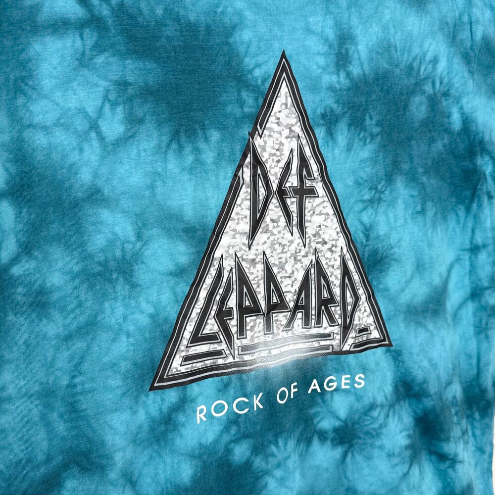 Def Leppard Rock of Ages Tie Dye Graphic T-Shirt Size Large Band Tour Rock Tee - Picture 5 of 7